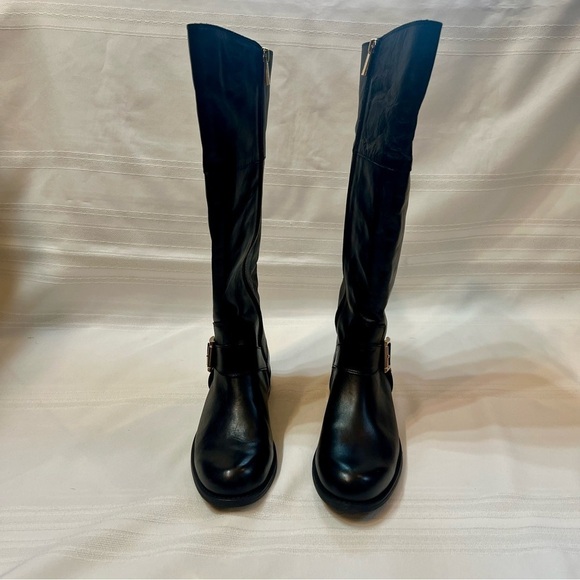 VINCE CAMUTO Tall‎ Riding Boots Kallie Harness Sz 9M/39 NWOT Black Never Worn - Picture 4 of 12